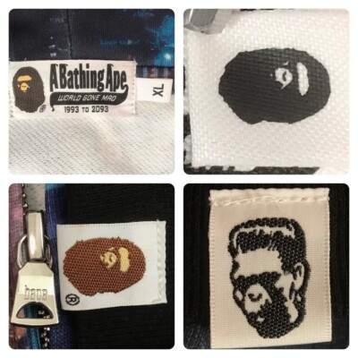 BAPE NEON TOKYO Shark full zip hoodie A Bathing Ape Size XL | eBay