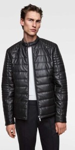 zara men's black puffer jacket