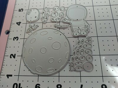 Universal Thin Metal Die Cut Tool Astronaut Moon Earthling Space Star Halloween