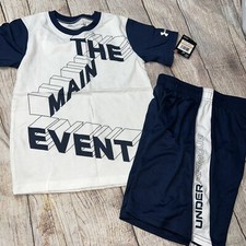 Under Armour Size 7 Main Event Navy White Outfit Set NEW