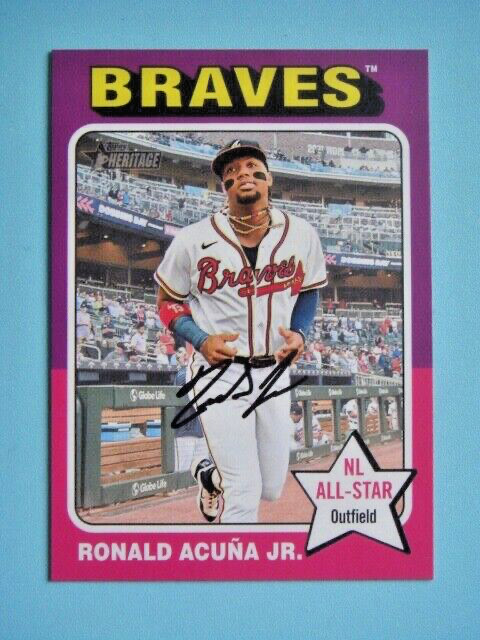 2024 Topps Heritage Ronald Acuna Jr. SP Image Variation #321