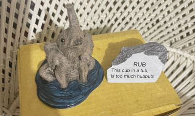 The Herd #3173 ''Rub'' Elephant Collection by Martha Carey