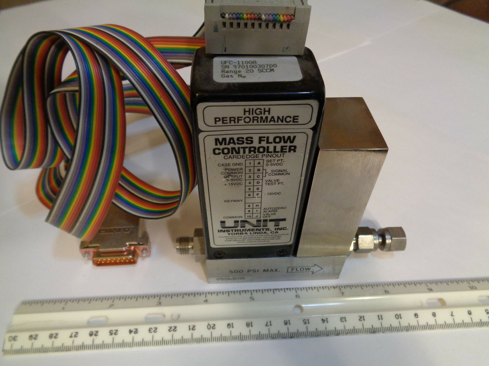 Unit Instruments UFC1100A with DB15 Ribbon Cable & Swagelok Fittings