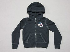 TRUE RELIGION BOY/GIRL BLACK ZIP HOODIE BIG T SWEATSHIRT JACKET SIZE SMALL NEW