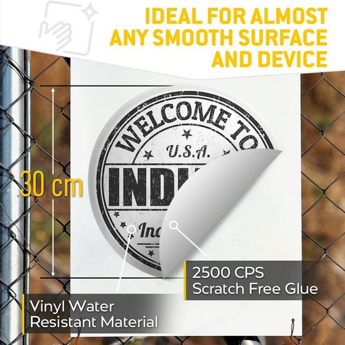 2 x Vinyl Stickers 30cm (bw) - Welcome To Indiana Indianapolis USA #40396 - Photo 3/8