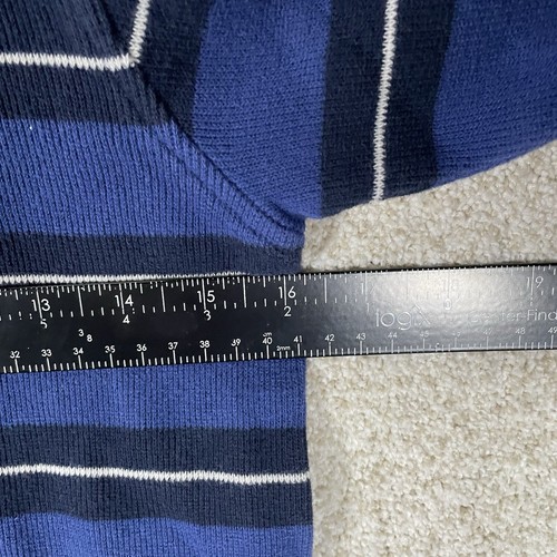 GAP Kids Boys Henley High Neck 100% Cotton Henley Sweater Medium 8 Blue Striped - Picture 5 of 7