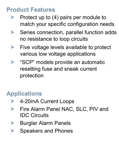 DITEK DTK-4LVLPRUV Telco Circuit Surge Protector for 130V Hardwired Telco Pairs - Picture 2 of 4
