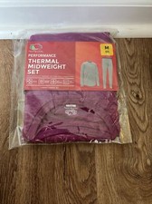Fruit of the Loom Unisex Kids Thermal Midweight 2 Pc Set Magenta Sz M 8 NEW