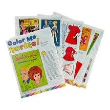 Barbie Doll Coloring Books History Article 13 Pages with Photos and Paper Dolls