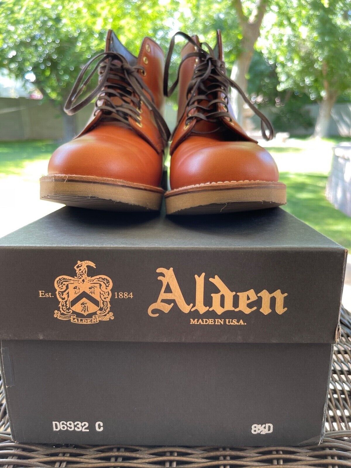 Alden D7826 Pecan Austin Calf Plain Toe Boot