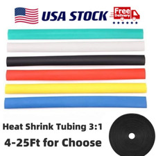 4-25 Feet Heat Shrink Tubing Kits 3:1 Marine Grade Insulation Wire Cable 3/4"Dia