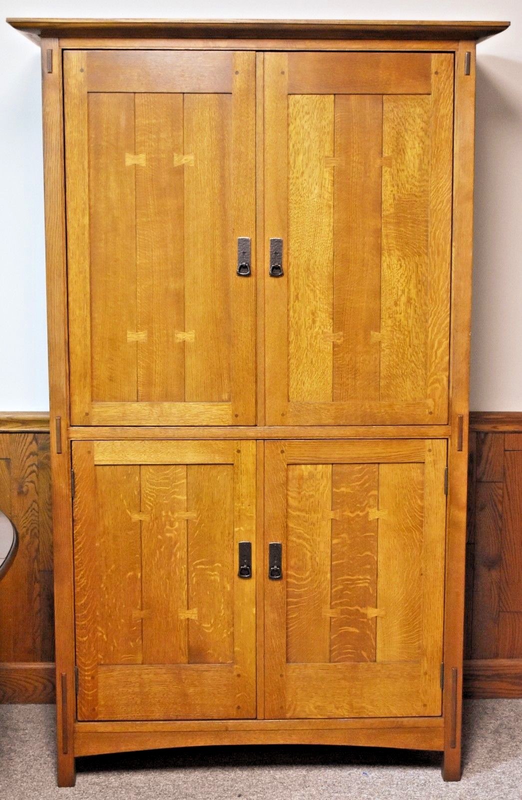 Stickley Mission Oak Arts Crafts Tv Armoire For Sale Online