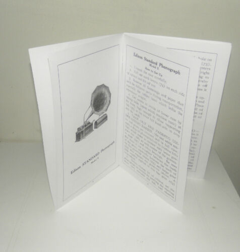Edison Standard Phonograph Model E Instruction Manual - Picture 3 of 6