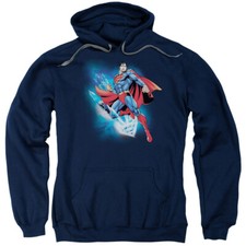 SUPERMAN CRYSTALLIZE Licensed Adult Hooded Sweatshirt Hoodie SM-3XL