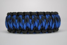 550 Paracord Survival Bracelet King Cobra Black/Blue/Bruiser "Made in the USA"