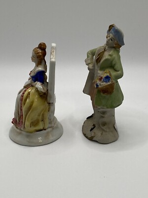 Vintage “Made In Occupied Japan” Women and Man figurines. Set of