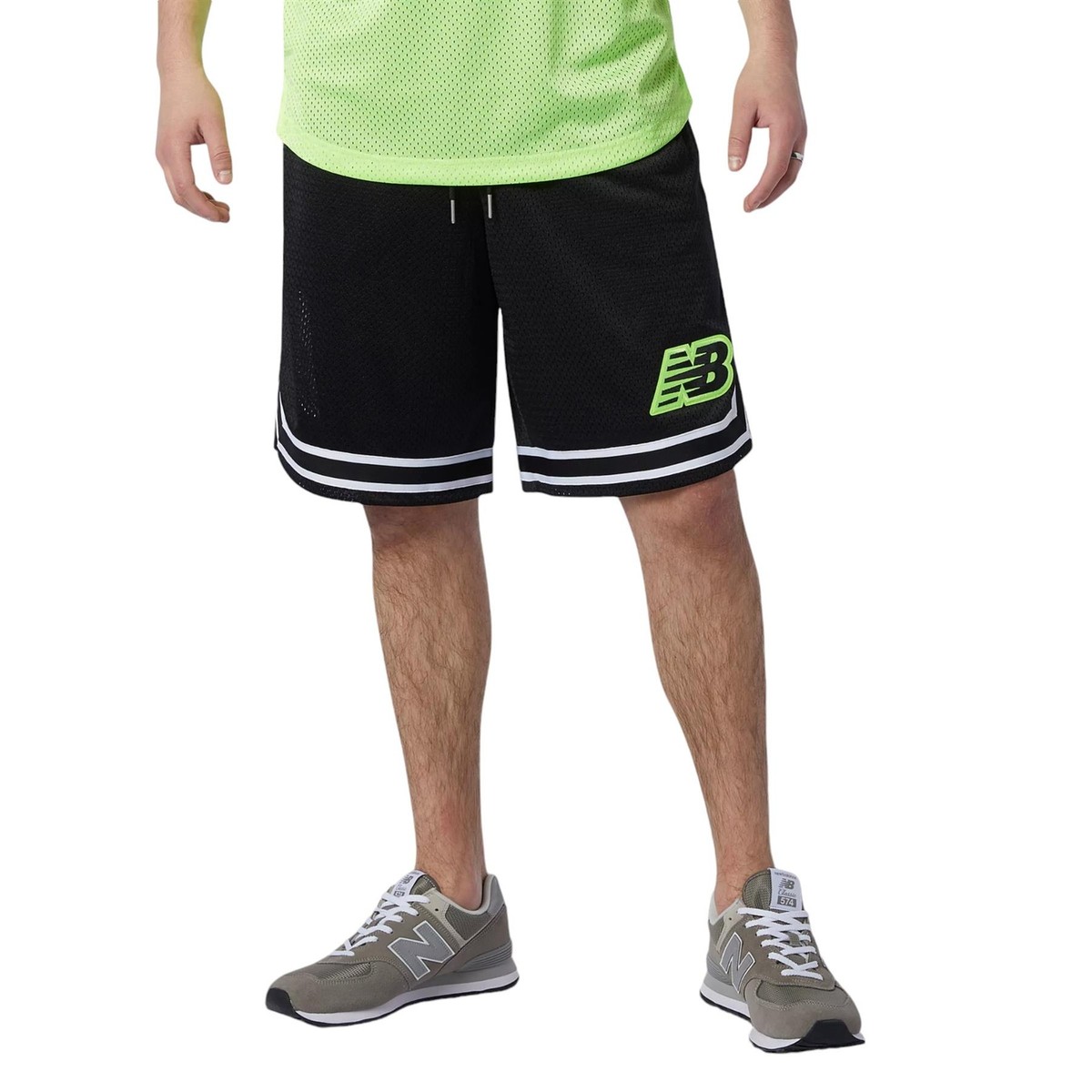 ★★New Balance★★ Men's Brushed Micro Jersey Short Strap N NEW BALANCE MEN'S PSY VARSITY BASKETBALL MESH SHORTS BLACK