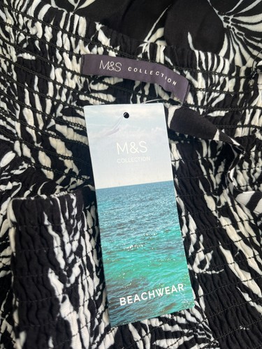 M&S Collection Beachwear Maxi Dress Size 14 Womens NEW Black Straps U42 RRP £29 - Picture 3 of 12