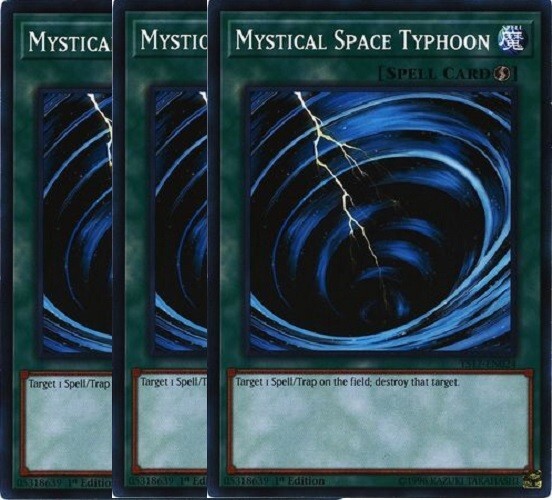 yugioh space cards Yugioh - Mystical Space Typhoon x 3 - 1st Edition - NM