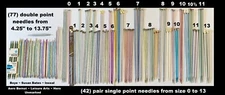 HUGE! Lot Vtg Single&Double Point Knitting Needles Size 0-13 Aluminum Bates,Boye