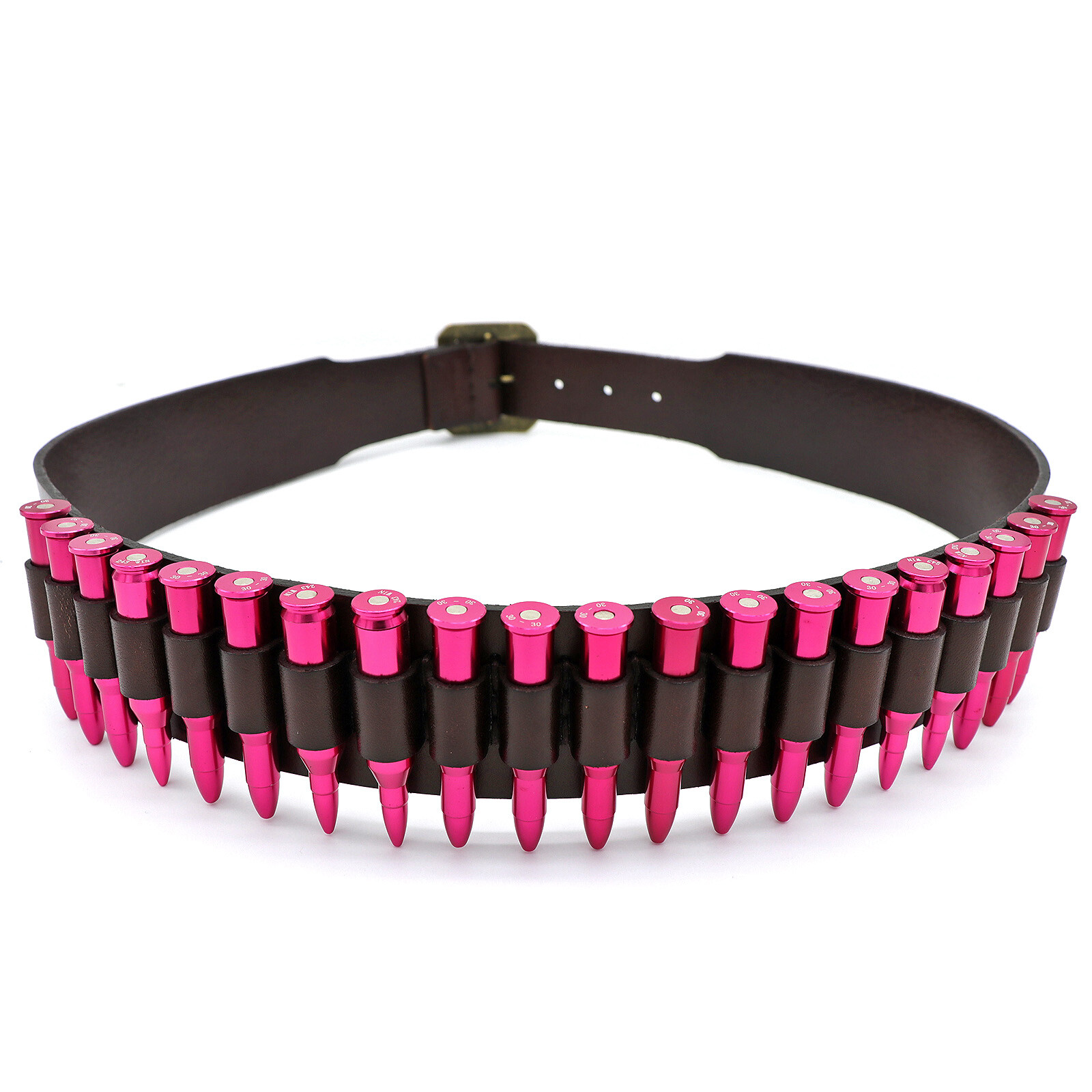 Tourbon 9mm/.38,357 Ammo Bandolier Rifle Cartridges Belt Ammo Carrier in Leather