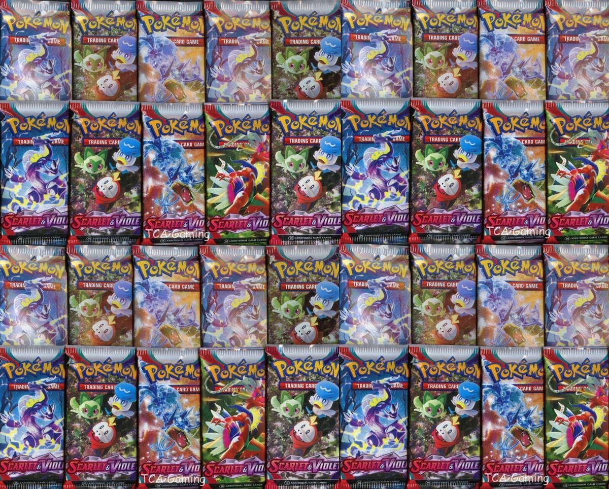 36x SCARLET & VIOLET Sealed BOOSTER PACKS (Box lot - 10 Pokemon