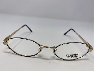 APOLLO EYEGLASSES FRAME 111 EYE Q BLACK/GOLD 53-19-140 FULL RIM KS04
