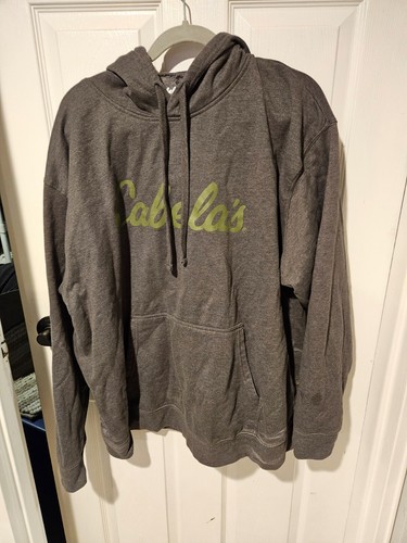Cabela's In Green Logo Brand New Men's Gray Hoodie With Kangaroo Pocket 2XL - Picture 2 of 7
