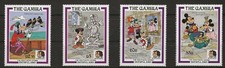 Disney 1985 Gambia - The Brothers Grimm Bicentenary, Complete Set of 4 - MNH