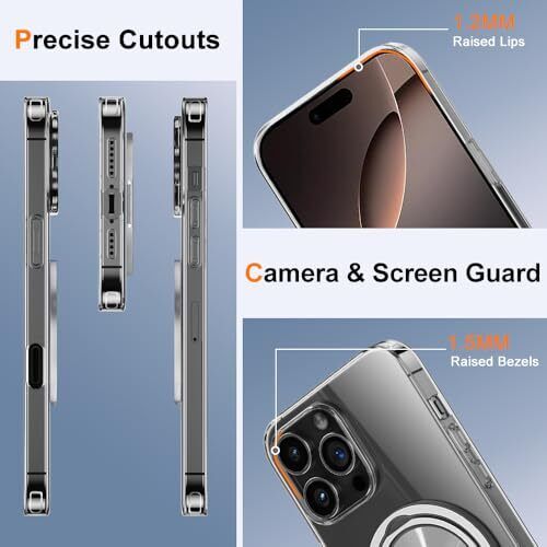 Kompatibel mit iPhone 16 Pro Handyhülle mit Displayschutz & 16 Pro Klar - Bild 3 von 8