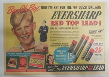 Eversharp Red Top Lead Ad: Now I'm Set for the $64 question ! from 1940's
