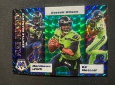 2020 Mosaic Green Prizm Flea Flicker Wilson Metcalf Lynch #FF15 Seattle Seahawks