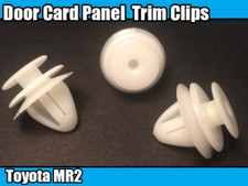 10x Clips For Toyota MR2 89-99 White Door Card Panel Plastic Trim Push Fastener