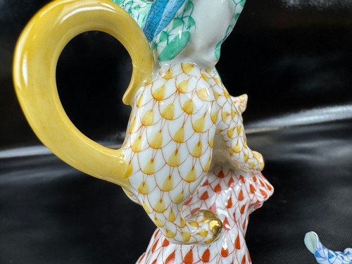 HEREND Musicians of Bremen Donkey Cat Rooster Fishnet Figurine 1st Ed *REPAIRED* - Picture 19 of 24