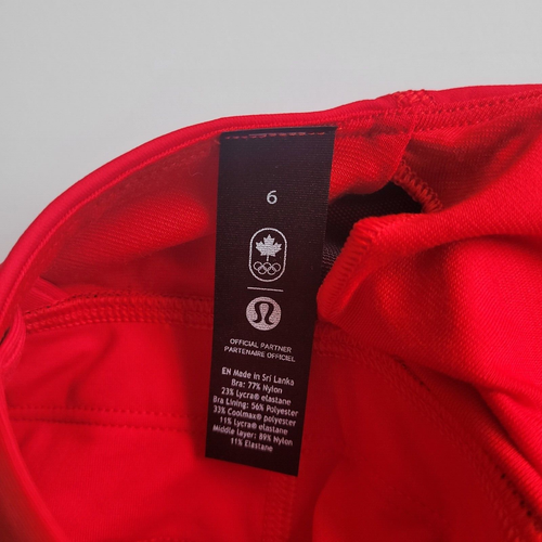 Lululemon Energy Bra x Team Canada Red Sz 6 - Picture 7 of 8