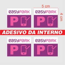 4 Adesivi Easy Park da Parabrezza Auto Sticker Easypark Applicati Interno Vetro