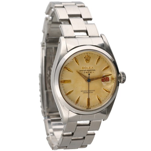 Rolex Date 6534 with 34mm Steel case and White dial. Good condition. - Picture 7 of 9