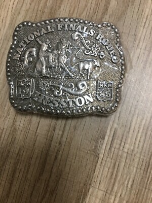 Boucle De Ceinture Vintage Hesston Du Rodéo National Des Finales 2000