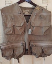 Vintage Fly Fishing Hunting Outdoors Vest Shirt Beige Men's Medium? MADE IN USA