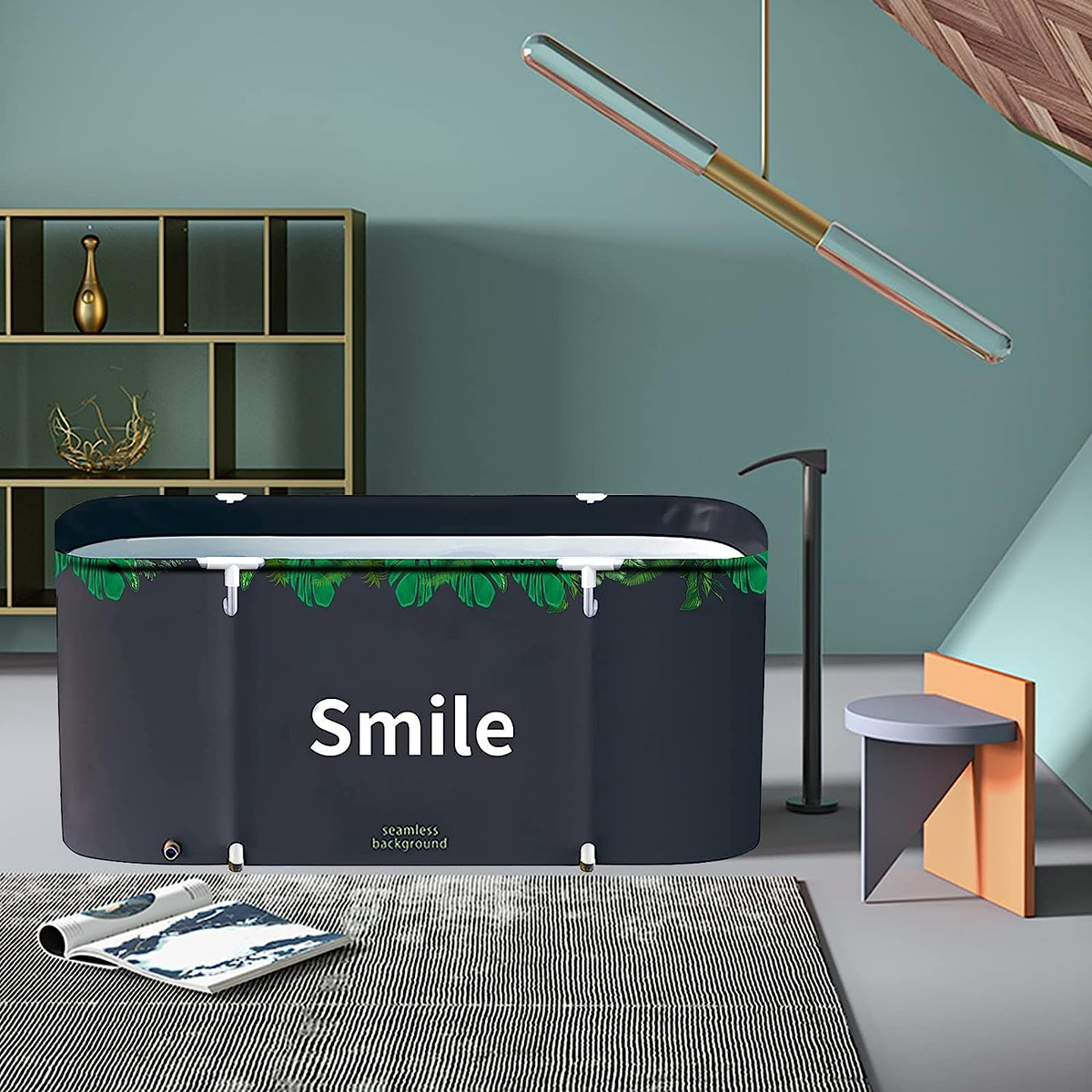 Portable Bathtub for Adult Foldable Japanese Soaking Bath Tub for