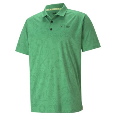 Puma First Mile Golf Flash Polo Herren Amazon Green Heather L XL XXL NEU