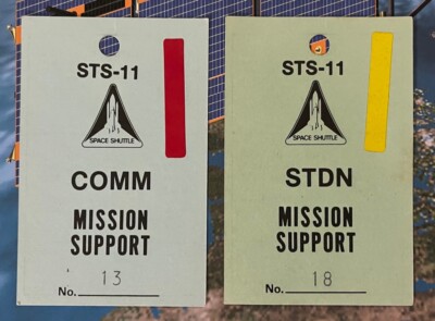STS-11 STDN & COMM MISSION SUPPORT OBSOLETE BADGES BOTH LOW SERIAL NUMBERS