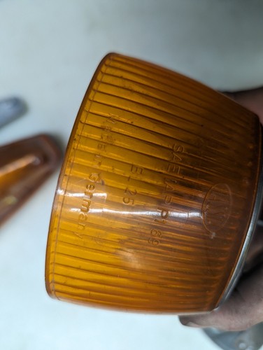 Vintage VW Light Exterior Turn Signal Parking Amber OEM LOT Germany Hella Chrome - Picture 7 of 20