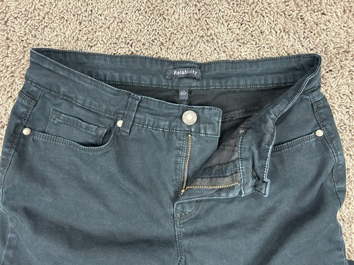 Relativity Pants Women Size 12 Black Skinny Stretch (Act 31X27 inch) - 第 4/11 張圖片