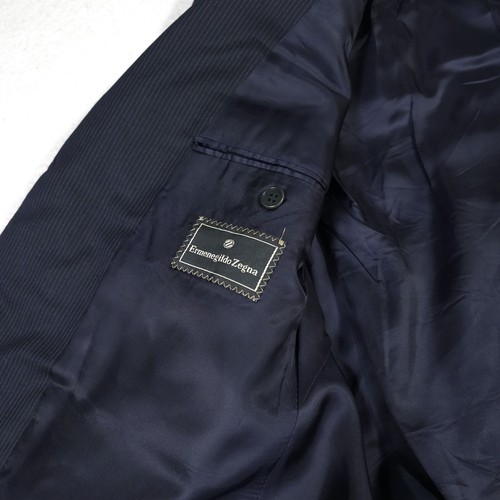 Blazer monopetto Ermenegildo Zegna uomo 54R blu a righe. Italia - Foto 7 di 24