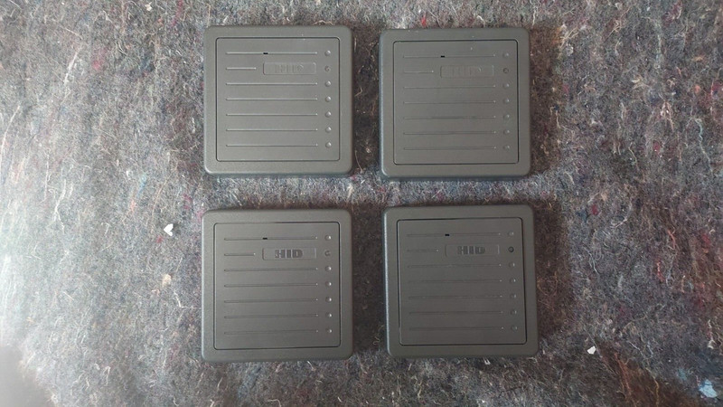 Four HID 5355AGN00 Proximity Card Readers