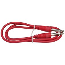 2 ft foot straight 1/4 guitar to effects pedal studio rack patch cable cord RED