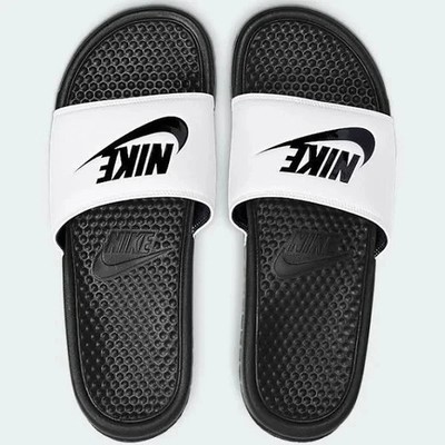 nwt NIKE BENASSI JDI SLIDE MEN BLACK / WHITE  343880 100 slides