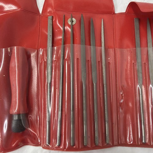 Snap-On 12pc Swiss Pattern Miniature File Set with 2 Handles Model HBFN120A - 第 3/5 張圖片