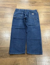 Vintage 70s Dickies Carpenter Jeans 38x29 Blue Denim Talon Zipper Workwear